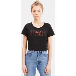 Puma Rebel Graphic Koszulka Czarny. Czarne koszulki damskie Puma, s, z nadrukiem, z bawełny, bez kołnierzyka, z krótkim rękawem. Za 102,95 zł.