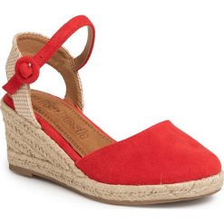 Espadryle REFRESH - 69569 Red. Czerwone espadryle damskie Refresh, bez wzorów, z tworzywa sztucznego, bez obcasa, na obcasie. Za 169,00 zł.