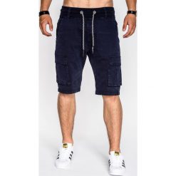 KRÓTKIE SPODENKI MĘSKIE BOJÓWKI P527 - GRANATOWE. Niebieskie szorty męskie marki Ombre Clothing, s, z bawełny, krótkie. Za 59,00 zł.