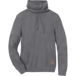 Sweter z golfem Regular Fit bonprix szary melanż. Szare swetry męskie bonprix, m, bez wzorów, z golfem, bez kaptura. Za 37,99 zł.