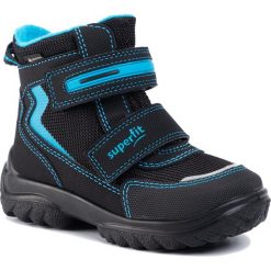 Śniegowce SUPERFIT - GORE-TEX 5-09030-01 S Schwarz/Blau. Czarne śniegowce chłopięce Superfit, bez zapięcia, gore-tex. W wyprzedaży za 259,00 zł.