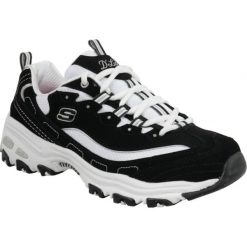 Czarne Buty Skechers D'Lites Biggest Fan W 11930-BKW. Czarne buty sportowe damskie Inny, bez wzorów, z nubiku, sportowe. W wyprzedaży za 289,00 zł.