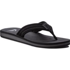 Japonki QUIKSILVER - AQYL100030 SBKM. Czarne klapki męskie Quiksilver, bez wzorów, ze skóry. Za 129,00 zł.