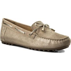 Mokasyny GEOX - D Leelyan A D724RA 00077 C2005 Gold. Pomarańczowe mokasyny damskie marki Geox, z zamszu, na płaskiej podeszwie. W wyprzedaży za 269,00 zł.