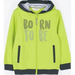Coccodrillo - Bluza dziecięca 92-122 cm. Zielone bluzy chłopięce COCCODRILLO, z nadrukiem, z dzianiny, bez rękawów, z kapturem. Za 89,90 zł.