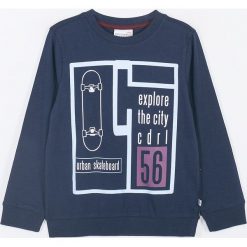 Coccodrillo - Longsleeve dziecięcy 92-122 cm. Niebieskie t-shirty chłopięce COCCODRILLO, z nadrukiem, z dzianiny, z długim rękawem. Za 49,90 zł.