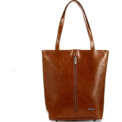 Torebka skórzana DAN-A T304 camel - camel. Brązowe torebki klasyczne damskie ze skóry. Za 249,99 zł.