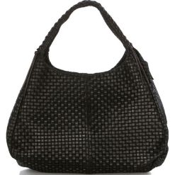 Torebki klasyczne damskie: Skórzana torebka w kolorze czarnym – 43 x 38 x 20 cm