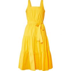 MICHAEL Michael Kors TIERED MIDI DRESS Sukienka letnia bright dandelion. Żółte sukienki letnie marki MICHAEL Michael Kors, l, z bawełny, midi. Za 819,00 zł.