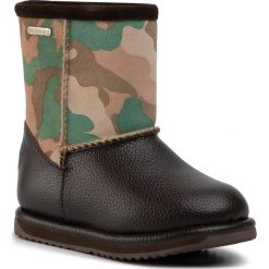 Buty EMU AUSTRALIA - Commando Trigg K12286 Olive Camo. Pomarańczowe śniegowce chłopięce EMU Australia, bez zapięcia. W wyprzedaży za 259,00 zł.