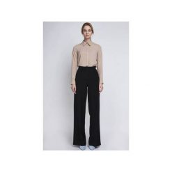 KLASYCZNE SPODNIE Z WYSOKIM STANEM, SD111. Niebieskie spodnie damskie Lanti, xl, eleganckie, z podwyższonym stanem. Za 155,00 zł.