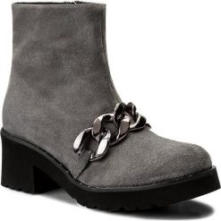 Botki EVA MINGE - Adoncia 2A 17SF1372273EF 109. Szare botki damskie marki Eva Minge, ze skóry. W wyprzedaży za 269,00 zł.