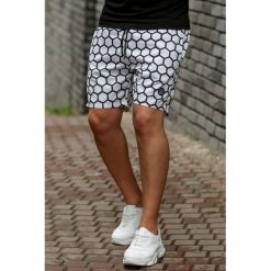 Spodenki męskie KARLOS WHITE / BLACK. Czarne jeansy męskie IVET, m, bez wzorów, z jeansu. W wyprzedaży za 49,00 zł.