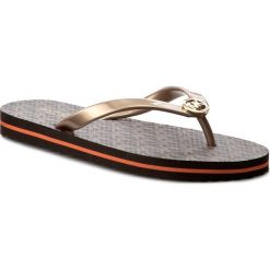 Japonki MICHAEL MICHAEL KORS - Mk Flip Flop Stripe Eva 40S7MKFA4Q Brown. Żółte klapki damskie MICHAEL Michael Kors, bez wzorów, z tworzywa sztucznego, bez obcasa. W wyprzedaży za 169,00 zł.