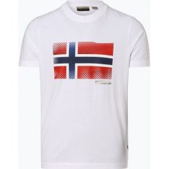 Napapijri - T-shirt męski, biały. Białe t-shirty męskie Napapijri, s, z nadrukiem, z bawełny. Za 119,95 zł.