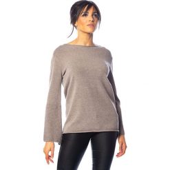 Sweter "Molly" w kolorze szarobrązowym. Szare swetry damskie So Cachemire, s, bez wzorów, z kaszmiru, bez rękawów, bez kaptura. W wyprzedaży za 175,95 zł.