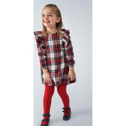 Mayoral - Sukienka dziecięca 92-134 cm. Czerwone sukienki dziewczęce Mayoral, bez wzorów, z elastanu, z długim rękawem, długie, mini, rozkloszowane. Za 140,90 zł.