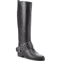 Oficerki RED VALENTINO - QQ2S0B00 Nero 0NO. Czarne kozaki damskie marki Red Valentino, ze skóry, przed kolano, na wysokim obcasie, na obcasie, bez zapięcia. W wyprzedaży za 1829,00 zł.