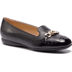 Lordsy GEOX - D927NC 05485 C9999 Black. Czarne lordsy damskie marki Geox, ze skóry ekologicznej, na płaskiej podeszwie. Za 429,00 zł.