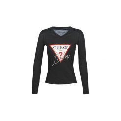 T-shirty z długim rękawem Guess ICON. Czarne t-shirty damskie marki Guess, s, z aplikacjami, bez kołnierzyka. Za 159,00 zł.