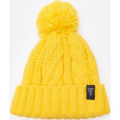 Czapka z pomponem - Żółty. Żółte czapki damskie House, bez wzorów. Za 39,99 zł.