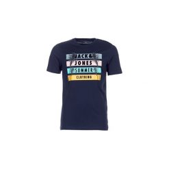 T-shirty z krótkim rękawem Jack Jones JORRAINBOW. Niebieskie t-shirty męskie Jack & Jones, s, bez wzorów, bez kołnierzyka, krótkie. Za 55,30 zł.