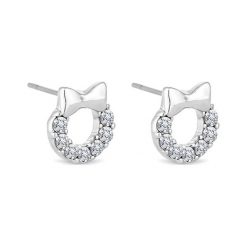 Pozłacane kolczyki z kryształami. Szare kolczyki damskie Diamond Style, z kryształem, złote. W wyprzedaży za 64,95 zł.
