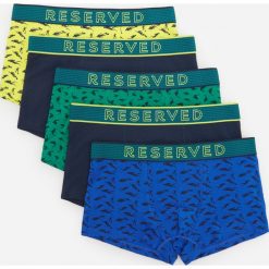 Bawełniane bokserki 5 pack - Zielony. Zielone bokserki męskie Reserved, bez wzorów, z bawełny. Za 89,99 zł.