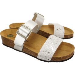 DR. BRINKMANN 701297-92 silber, klapki profilaktyczne damskie. Klapki damskie Dr. Brinkmann, bez wzorów, bez obcasa. Za 159,90 zł.