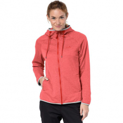 Kurtka polarowa "Tongari" w kolorze czerwonym. Czerwone kurtki damskie Jack Wolfskin, xs, z materiału. W wyprzedaży za 230,95 zł.