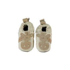 Shooshoos Boys Baby Buciki do raczkowania Żyrafa kolor beżowy. Brązowe buciki niemowlęce Shooshoos, ze skóry, bez zapięcia. Za 99,00 zł.