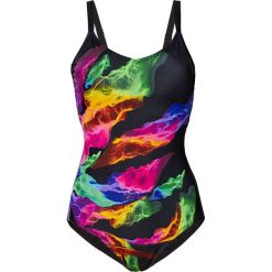 Kostium kąpielowy shape bonprix czarno-kolorowy. Czarne stroje kąpielowe damskie bonprix, z nadrukiem. Za 124,99 zł.