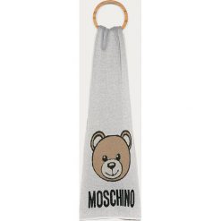 Moschino - Szalik. Szare szaliki damskie MOSCHINO, bez wzorów, z wiskozy. Za 419,90 zł.