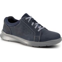 Półbuty CLARKS - Cotrell Stride 261453057 Navy Leather. Niebieskie półbuty męskie Clarks, na co dzień, bez wzorów, ze skóry, bez zapięcia. W wyprzedaży za 239,00 zł.