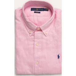 Polo Ralph Lauren - Koszula. Różowe koszule męskie Polo Ralph Lauren, s, bez wzorów, ze lnu, casualowe, polo, z długim rękawem. Za 559,90 zł.