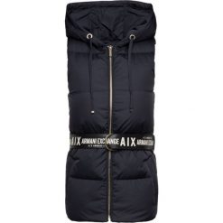 Kamizelka Armani Exchange 6GYQ09 YNNAZ 1593. Niebieskie kamizelki damskie Armani Exchange, m, bez wzorów, z poliesteru, bez kaptura. W wyprzedaży za 599,00 zł.