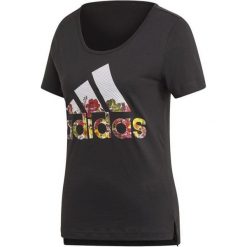 Adidas Damska Koszulka Bos Flower Tee /Black M. Czarne bluzki sportowe damskie Adidas, m, bez wzorów, z bawełny, bez kołnierzyka, bez rękawów, bez kaptura. Za 109,00 zł.