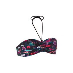 Góra kostiumu kąpielowego LAETI DECIM damska. Czarne t-shirty damskie OLAIAN, bez wzorów, z elastanu, sportowe, bez kołnierzyka. Za 49,99 zł.