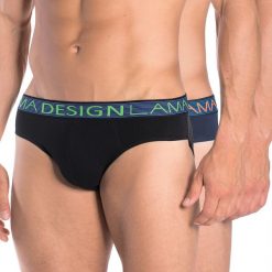 Dwupak slipów LAMA Design Neon. Różowe slipy męskie Lama, m, bez wzorów, z dzianiny. Za 40,99 zł.