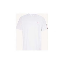 T-shirty z krótkim rękawem Tommy Jeans DM0DM06082 SLEEVE TEE. Białe t-shirty męskie Tommy Jeans, xl, bez wzorów, z jeansu, bez kołnierzyka, krótkie. Za 147,99 zł.