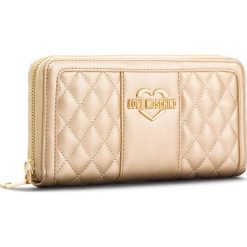 Duży Portfel Damski LOVE MOSCHINO - JC5512PP16LB0901 Oro. Żółte portfele damskie marki Love Moschino, ze skóry ekologicznej. W wyprzedaży za 339,00 zł.