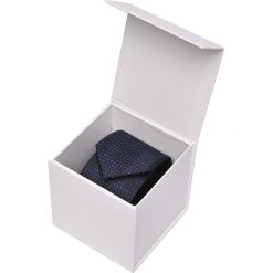 KRAWAT MĘSKI ŻAKARDOWY. Niebieskie krawaty męskie marki Top Secret, z żakardem, eleganckie. W wyprzedaży za 24,99 zł.
