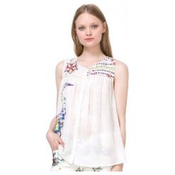 Bluzki damskie: Desigual Bluzka Damska Circinus Xs Kremowy