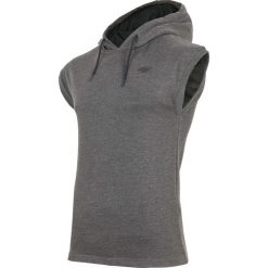 Bluzy męskie: Bluza z krótkim rękawem męska TSM028 – ciemny szary melanż