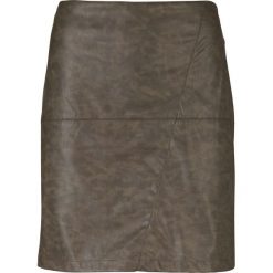 Spódnica ze sztucznej skóry z efektem wytarcia bonprix brązowy. Pomarańczowe spódniczki damskie bonprix, ze skóry. Za 99,99 zł.
