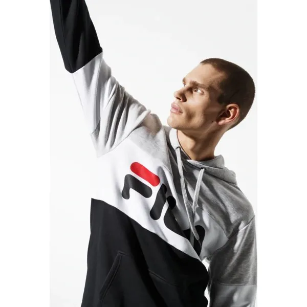 Fila Bluza Night Blocked Hoody , szary, rozmiar S. Szare bluzy męskie Fila, s, bez wzorów, z bawełny, klasyczne, z kapturem, bez rękawów, bez kaptura. W wyprzedaży za 209,99 zł.