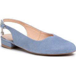 Sandały BALDACCINI - 1357000 Velour Sky Blue/E. Niebieskie klapki damskie Baldaccini, bez wzorów, ze skóry, bez obcasa. W wyprzedaży za 209,00 zł.