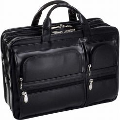 Skórzana torba na laptopa 15,6" Mcklein Hubbard 88435. Pomarańczowe torby męskie skórzane Mcklein, w paski, biznesowe. Za 587,02 zł.