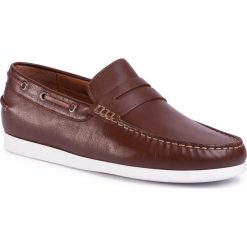 Mokasyny GINO ROSSI - MMU522-BARI-02 Brown. Pomarańczowe mokasyny męskie Gino Rossi, ze skóry. Za 279,99 zł.