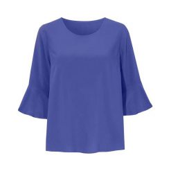 Cellbes Bluzka niebieski female niebieski 34/36. Niebieskie bluzki damskie Cellbes, bez wzorów, z tkaniny, z falbankami, bez rękawów. W wyprzedaży za 69,00 zł.
